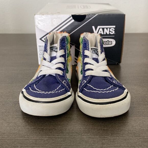 Vans X Crayola Toddler Sk8-Hi Zip Size 4 Shoes - Picture 2 of 8